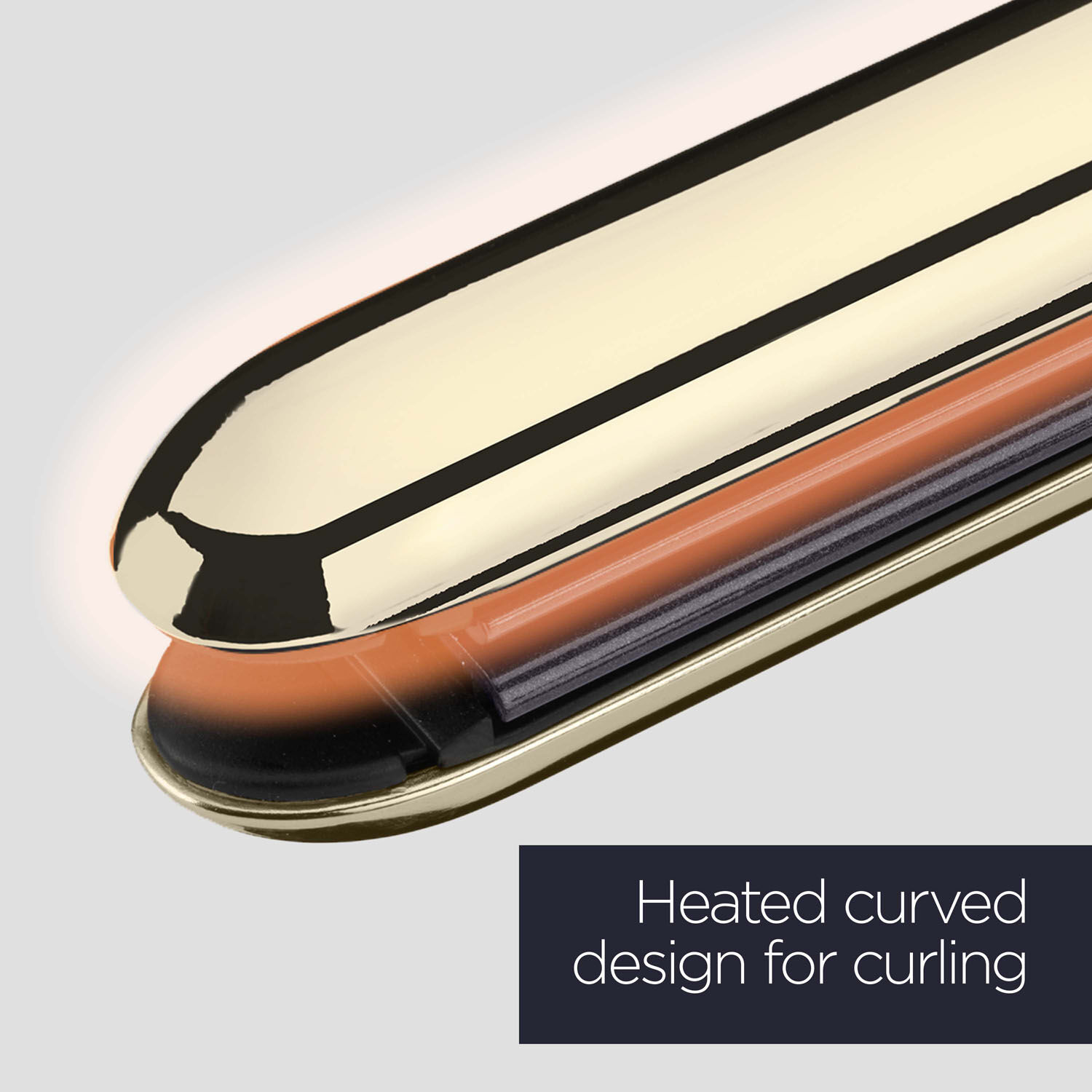 Afgeronde, verwarmde behuizing voor krullen